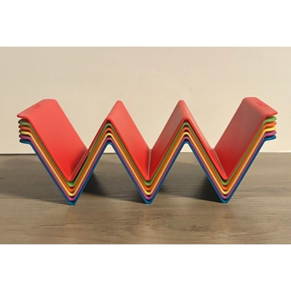Aichoof Taco Holder Stands 6 Pack Set Hard and Sturdy Multicolor